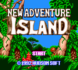 New Adventure Island title screen for TurboGrafx-16